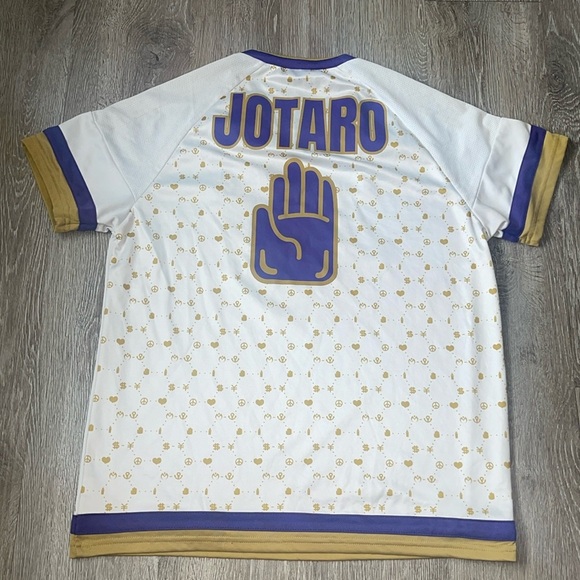 JoJo's Soccer Jersey Bizarre Adventure Star Platinum mens medium Boxlunch Jotaro - Picture 6 of 7